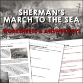 Shermans March to the Sea Civil War Reading Worksheets and