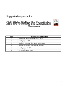 Preview of Shh We're Writing the Constitution Jean Fritz-Complete Lit Unit