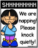 Shhhhh! Quiet Please We Are Napping Door Sign