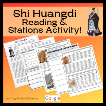 Preview of Shi Huangdi & the Qin Dynasty Reading & Stations Activity: Print & Digital
