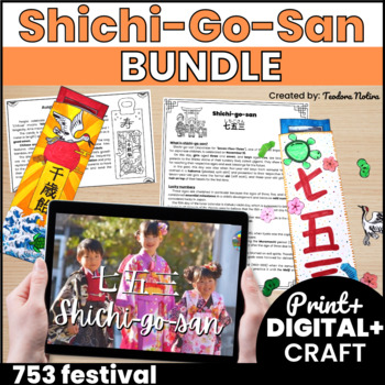 Preview of Shichi Go San Activities Bundle l Presentation Reading Passages Craft