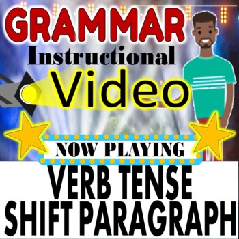 Preview of Shift in Verb Tense Instructional Grammar Video Follow Notes Distance Learning