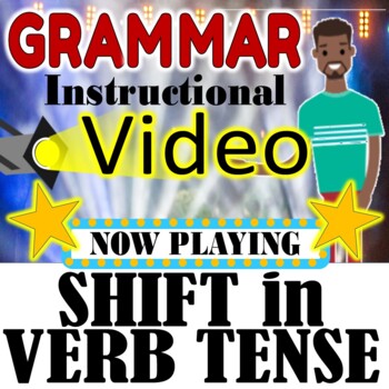Preview of Shift in Verb Tense Instruction Grammar Video Follow Notes Distance Learning