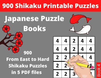 Preview of Shikaku Puzzles Printable PDF - 900  Japanese puzzles with Answers