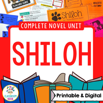 Preview of Shiloh Novel Unit | Google Classroom Compatible | Distance Learning
