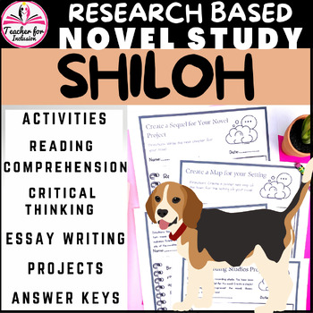 Preview of Shiloh Phillis Reynolds Naylor Novel Study Curriculum/Answer Keys/Editable