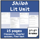 Shiloh Unit - Activities, Chapter Quizzes, and Final Test