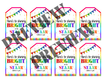 Preview of Shine Bright for STAAR Tags