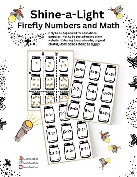 Preview of Shine-a-light Firefly Numbers & Math