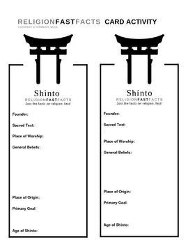 Preview of Shinto Fast Fact Card