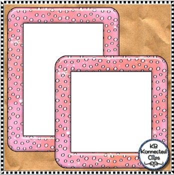 Shiny Pamela Frames & Distressed Papers Square Rectangle by KB Konnected