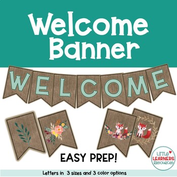 Shiplap Back to School Welcome Banner by Little Learners Resources