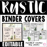 Editable Rustic Shiplap Binder Covers and Spines