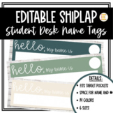 Shiplap Classroom Decor Student Name Tags Editable