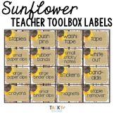 Editable Sunflower Teacher Toolbox Labels