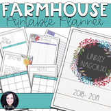 Shiplap Farmhouse Printable Teacher Planner