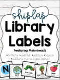 Shiplap Library Labels Featuring Melonheadz