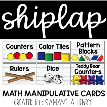 Preview of Shiplap Math Manipulative Cards