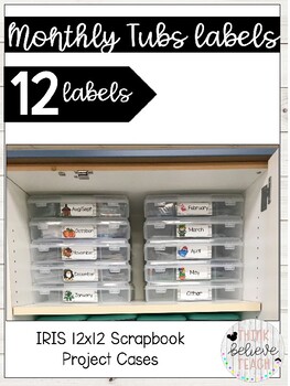 Editable 12x12 Storage Container Labels by Sky Full of Stars