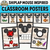 Shiplap Mouse Inspired Classroom Posters -Alphabet|Numbers