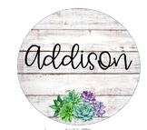 Shiplap & Succulents Labels and Locker Tags - (EDITABLE) t