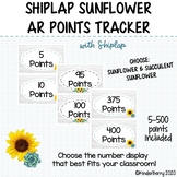 Shiplap Sunflower & Succulent AR Book Points Tracker Display