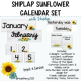 Shiplap Sunflower & Succulent Calendar Set