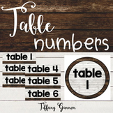 Shiplap Table Numbers | Farmhouse Classroom
