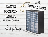 Shiplap Themed 39 Drawer Teacher TOolbox