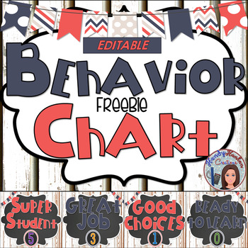 Preview of Shiplap and Chalkboard Classroom Decor Behavior Chart Freebie