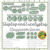 Shiplap and Eucalyptus Classroom Decor- Bulletin Board Dec