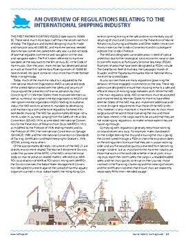 Preview of Shipping Industry Overview of Regulations