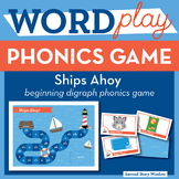 Ships Ahoy! Beginning Digraphs Phonics Game - Words Their 