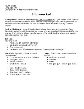 Preview of Shipwrecked! STEM design brief