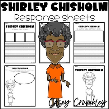 Preview of Shirley Chisholm Black History Response Writing Coloring Drawing Sheets