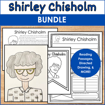 Preview of Shirley Chisholm Bundle - Reading Passages, Writing Activities, and Art Project