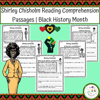 Preview of Shirley Chisholm Reading Comprehension Passages | Black History Month