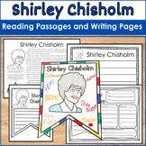 Shirley Chisholm Reading Passages, Writing Pages, Biograph