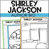Shirley Jackson Author Study Activity, Biography Worksheet