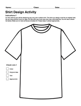 Free T-Shirt Template by Art Dojo | TPT