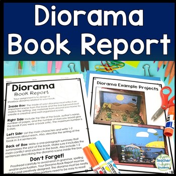 Preview of Shoe Box Diorama Book Report Template: Perfect for Fiction or Non-Fiction Books