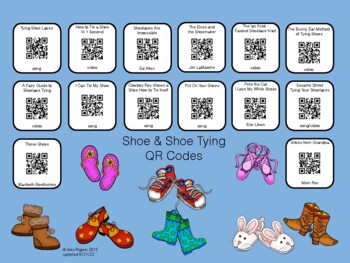 Preview of Shoe & Shoe Tying QR Codes