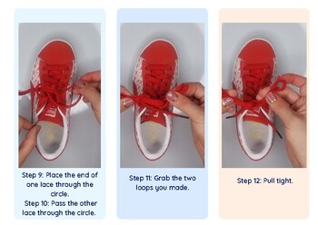 Shoe Tying Visual Guide by Homeroom with Alexis | TPT