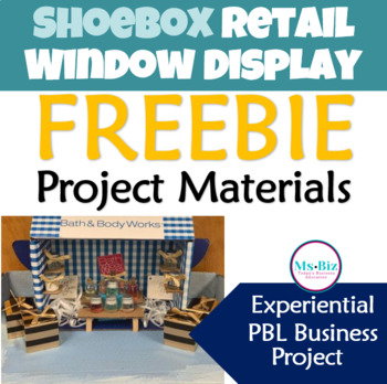 Preview of Shoebox Retail Window Display Project - Business & Marketing FREEBIE