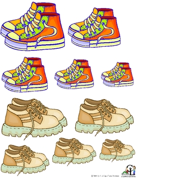 Shoes Size Sequencing and Sorting Activity by C and L Curriculum