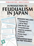 Feudalism in Japan - Shogun Japan - Introductory Reading, 