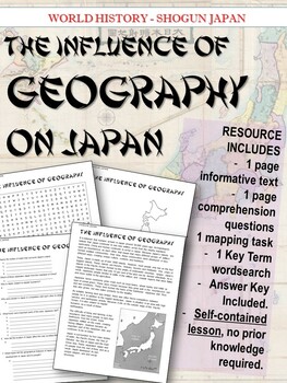 Preview of SHOGUN JAPAN - The influence of geography. NO PREP!