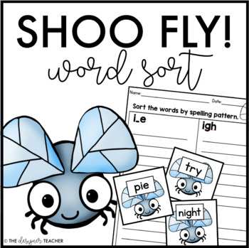 Preview of Shoo Fly! Long I Word Sort CVCe, IGH, IE, & Y: Long I Sort Activity