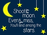 Shoot For the Moon Motivational Poster