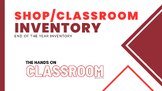 Shop Classroom Inventory